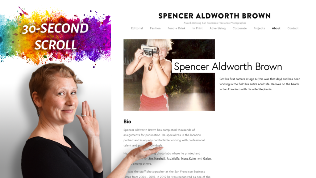 Spencer Aldworth Brown website screenshot